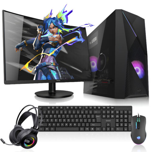 ZESTAW KOMPUTER GAMINGOWY EVO V7 |RYZEN 5|RX 550 4GB|16GB|NVMe|Windows 11